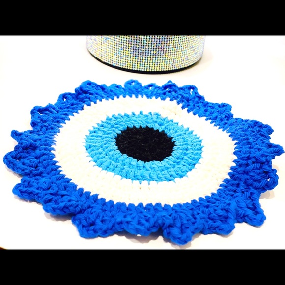 Set of 6Pcs Coasters 🧿 Eye-Evil Crocheted Table Decor - Brand New - Picture 4 of 5